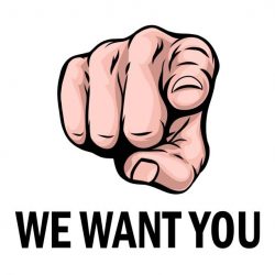 We want you. Vector illustration